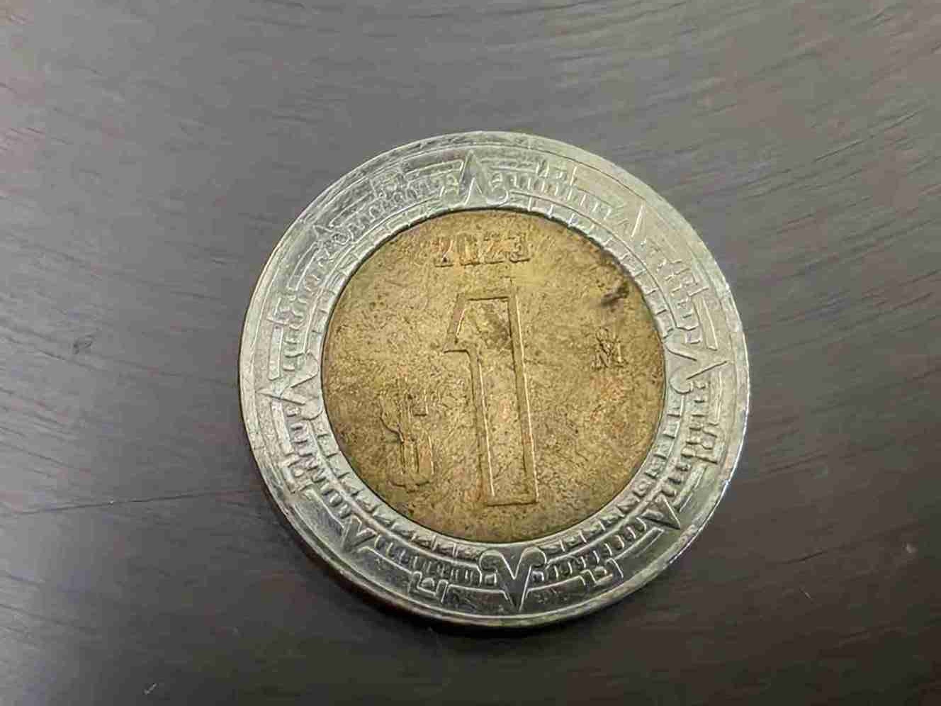Mexikanische 1-Peso-Muenze Vorderseite